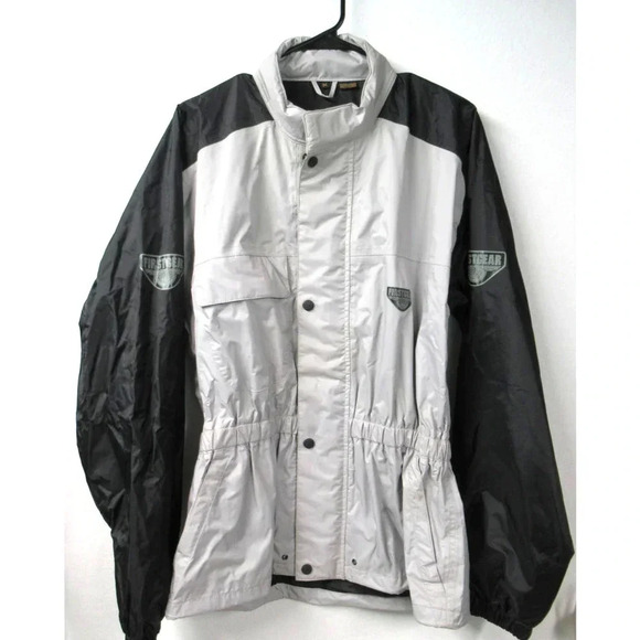 First Gear Womens Riding Jacket Water and Wind Proof Size Medium RN 71136 BL/WT - Picture 1 of 6